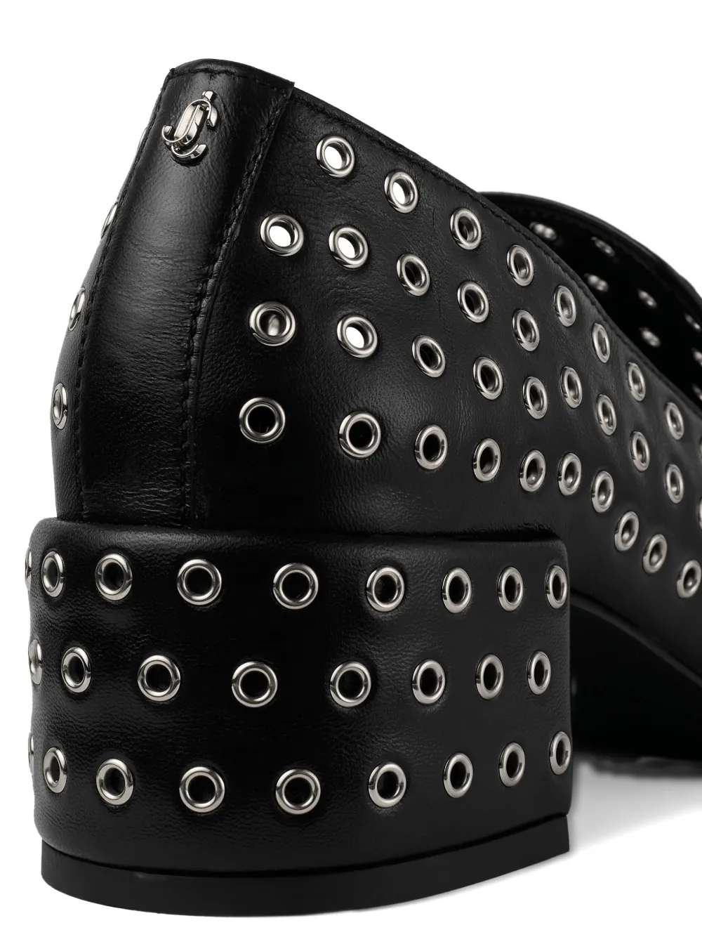 Jimmy Choo Elliot 45 Nappa Heeled Loafers In Black