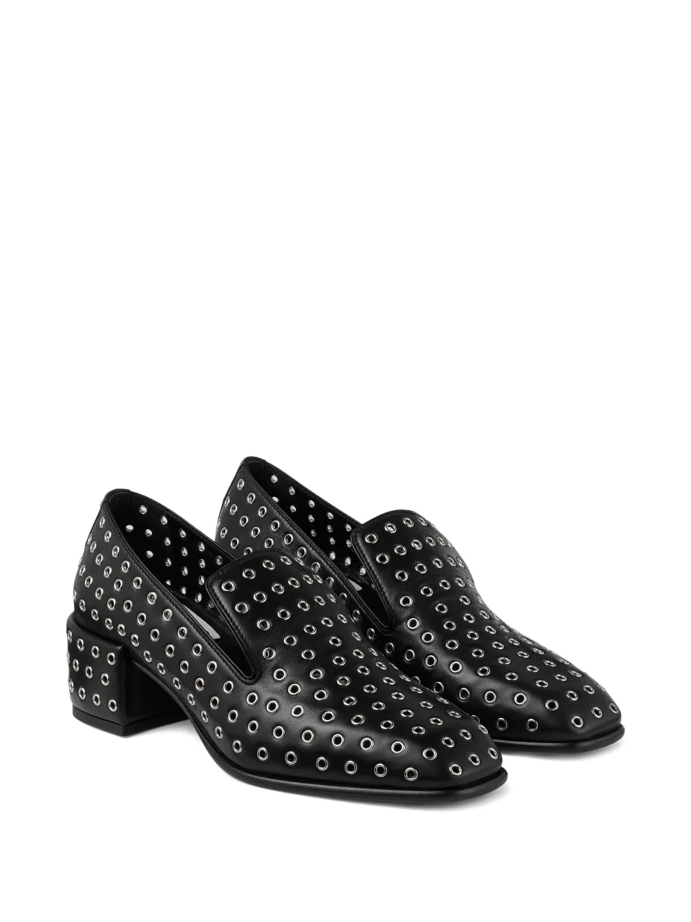 Jimmy Choo Elliot 45 Nappa Heeled Loafers In Black