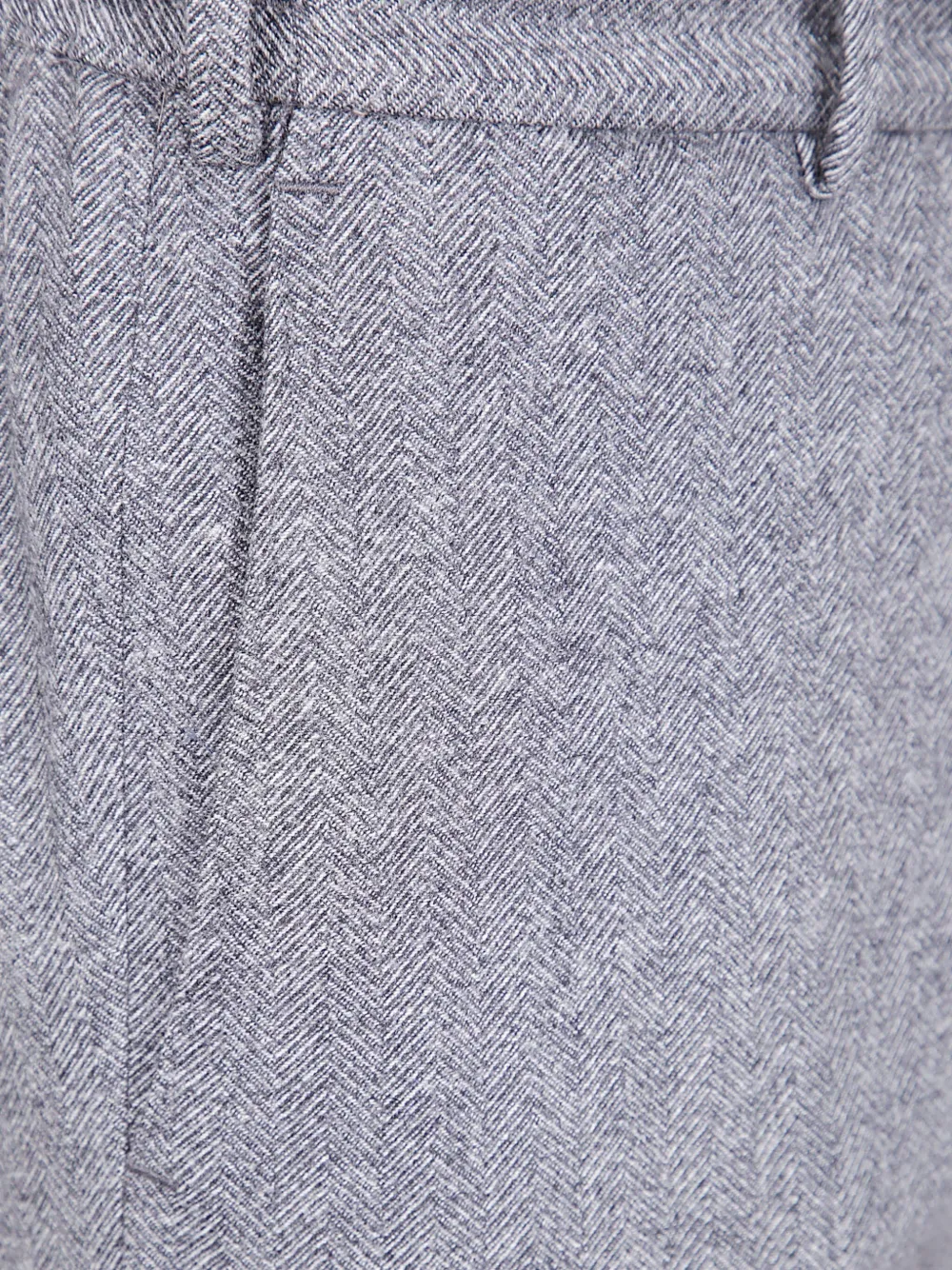 PT Torino Broek met visgraatpatroon Grijs