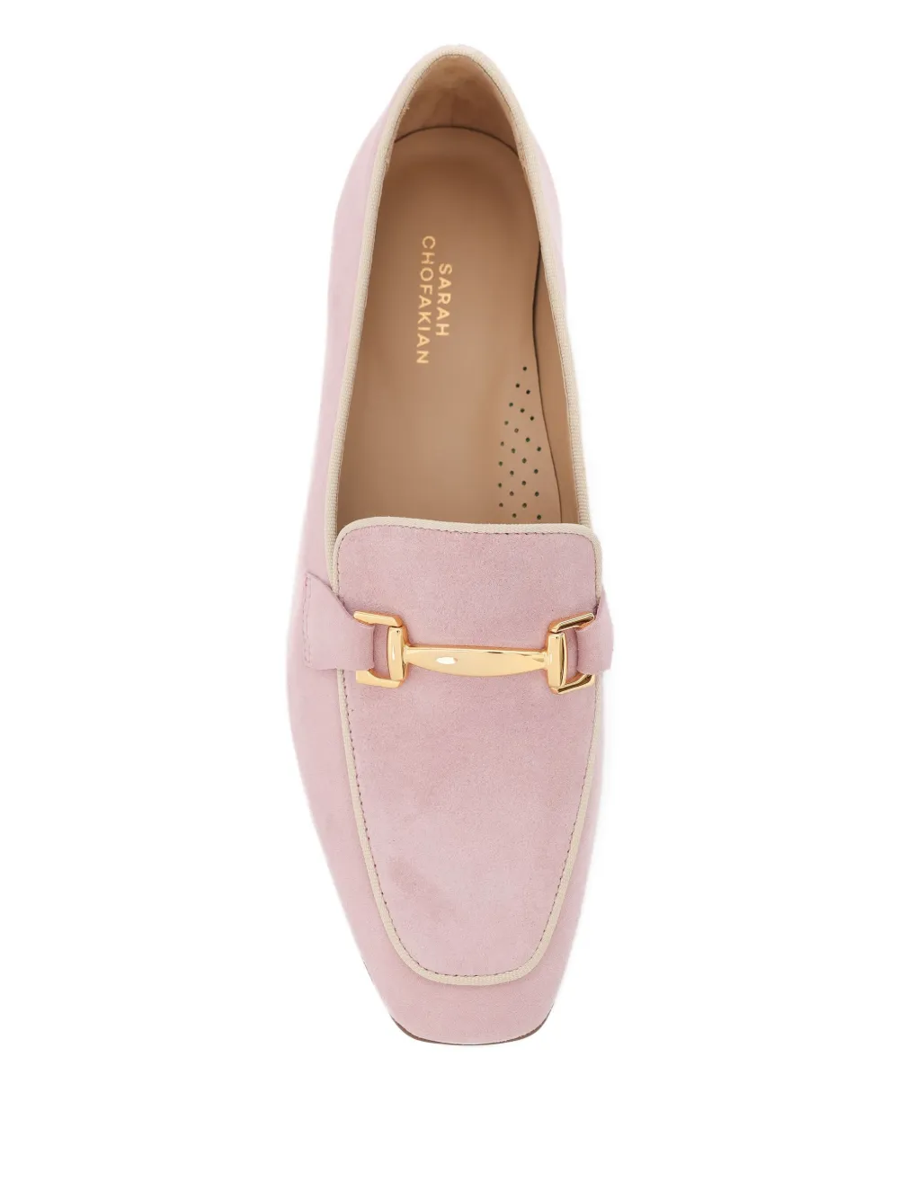 Sarah Chofakian Sucre Glace loafers met metalen detail Roze