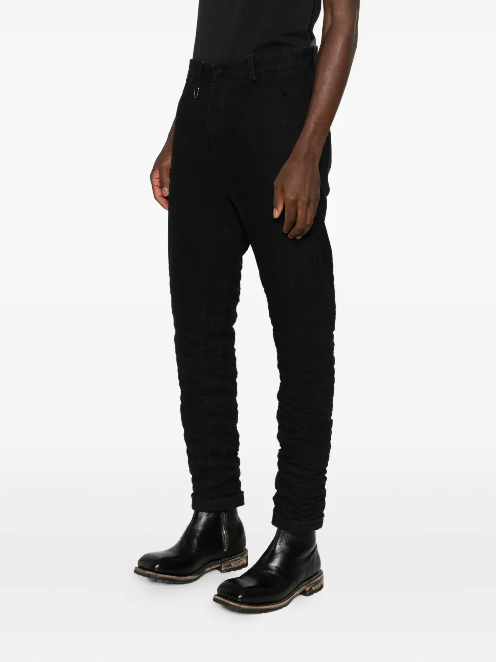 Layer Zero Button-fastening Trousers In Black