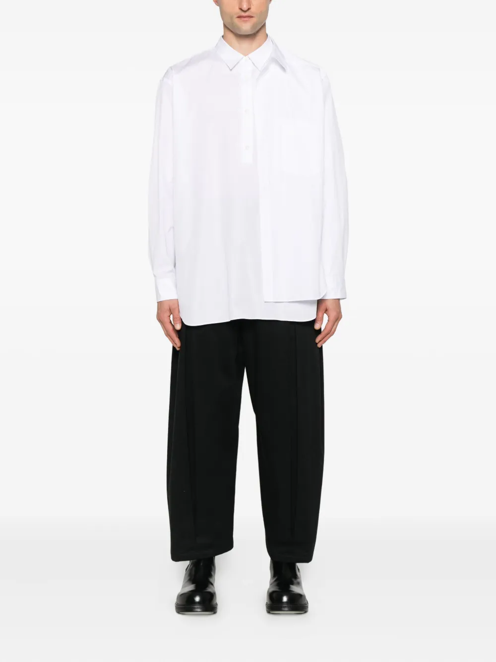 Comme des Garçons Homme Plus layered shirt - Wit