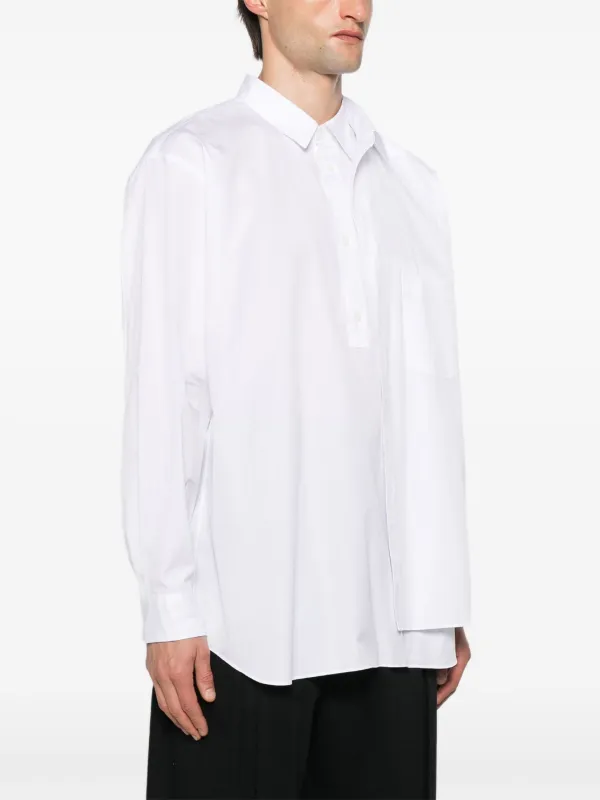 COMME des GARÇONS HOMME PLUS ホワイトシャツ M Comme Des Garçons Homme Plus レイヤード シャツ | ホワイト
