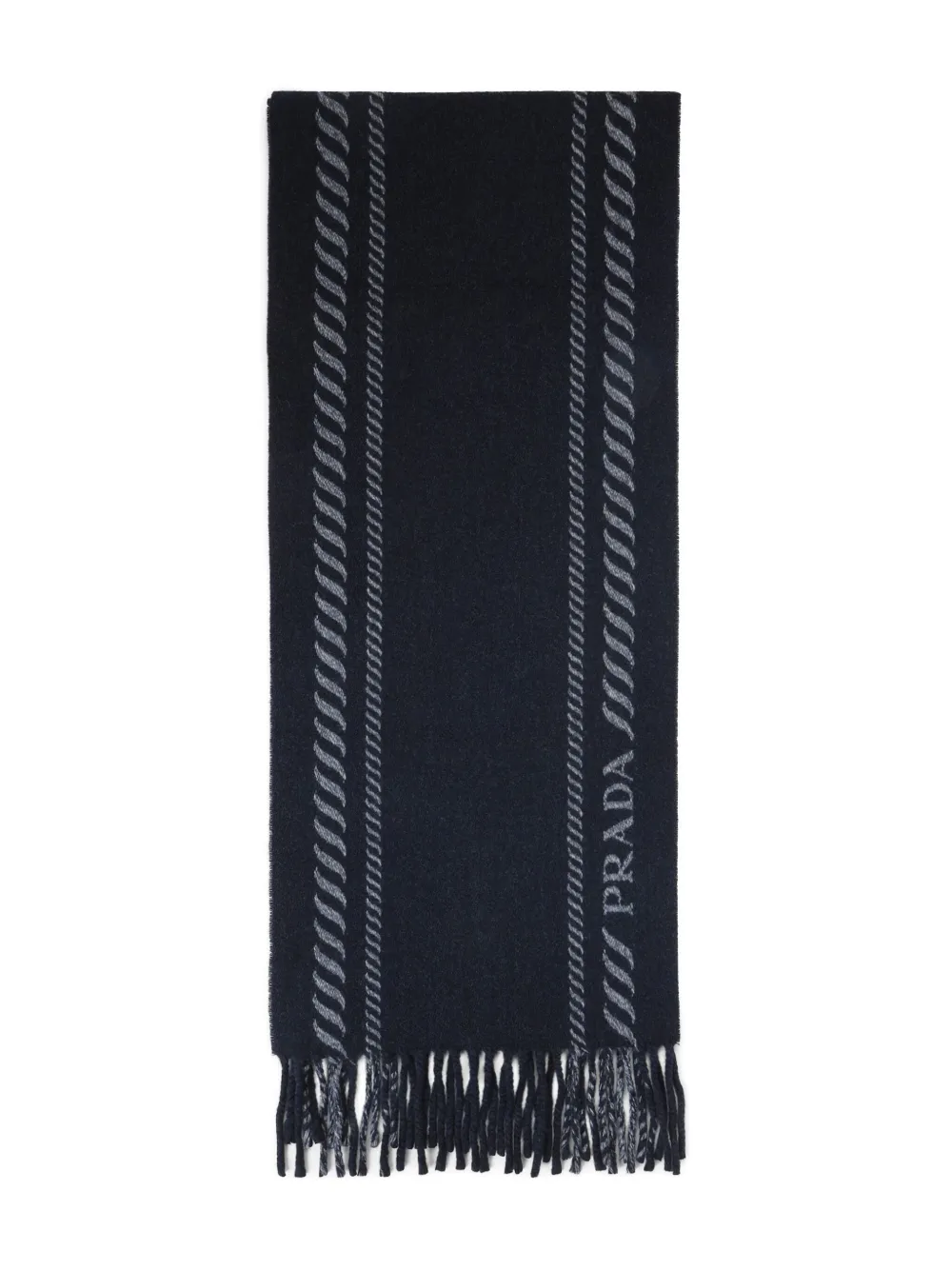 Prada fringed wool scarf | Blue | Image 1