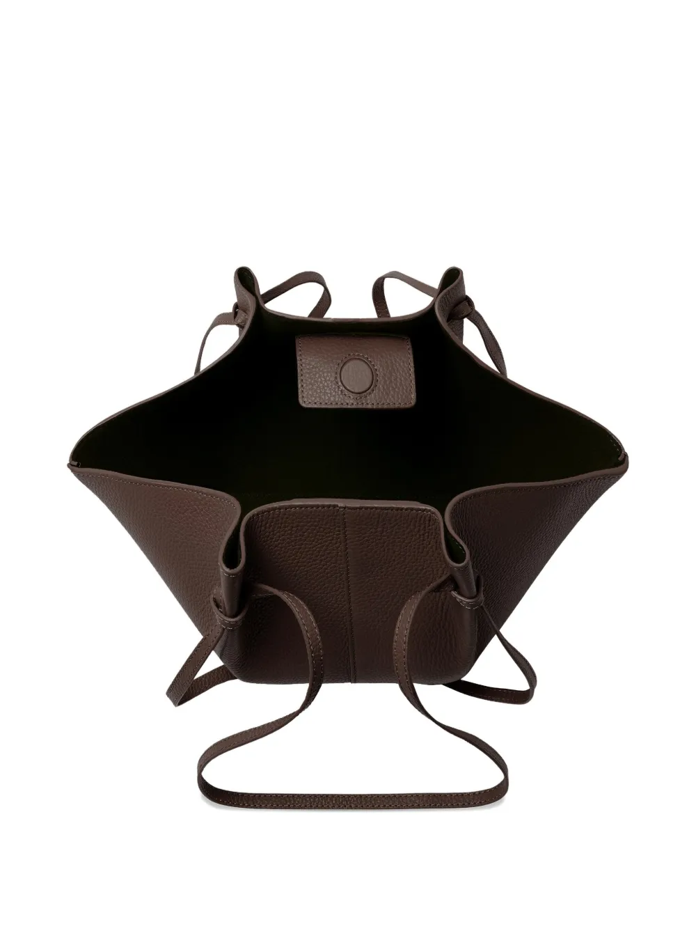 Yuzefi Mochi Pebble Grain Shoulder Bag In Brown