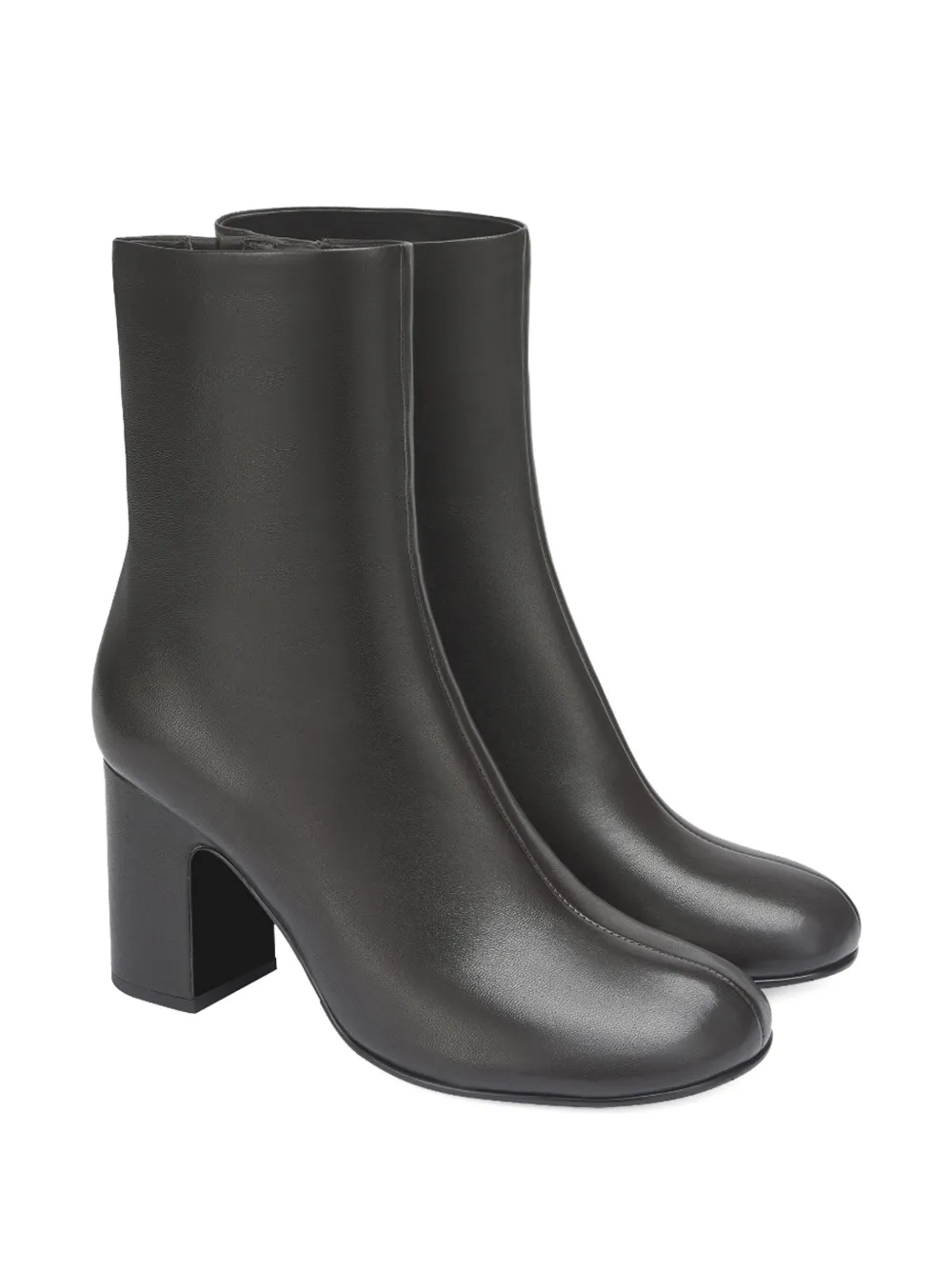 Potamy Leather Ankle Boots In Black
