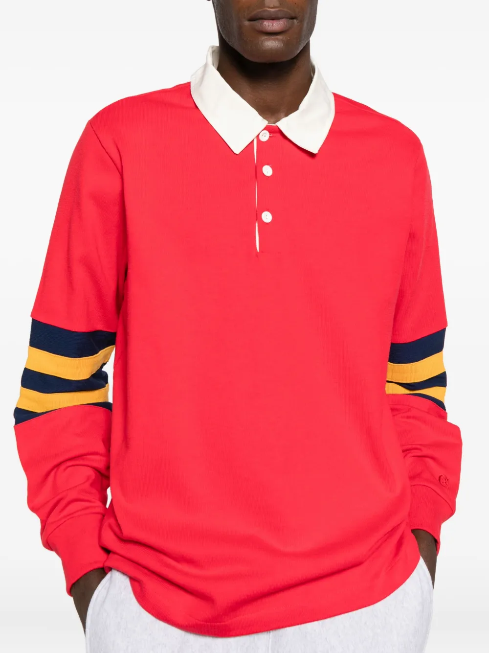 Champion Poloshirt met streepdetail Rood