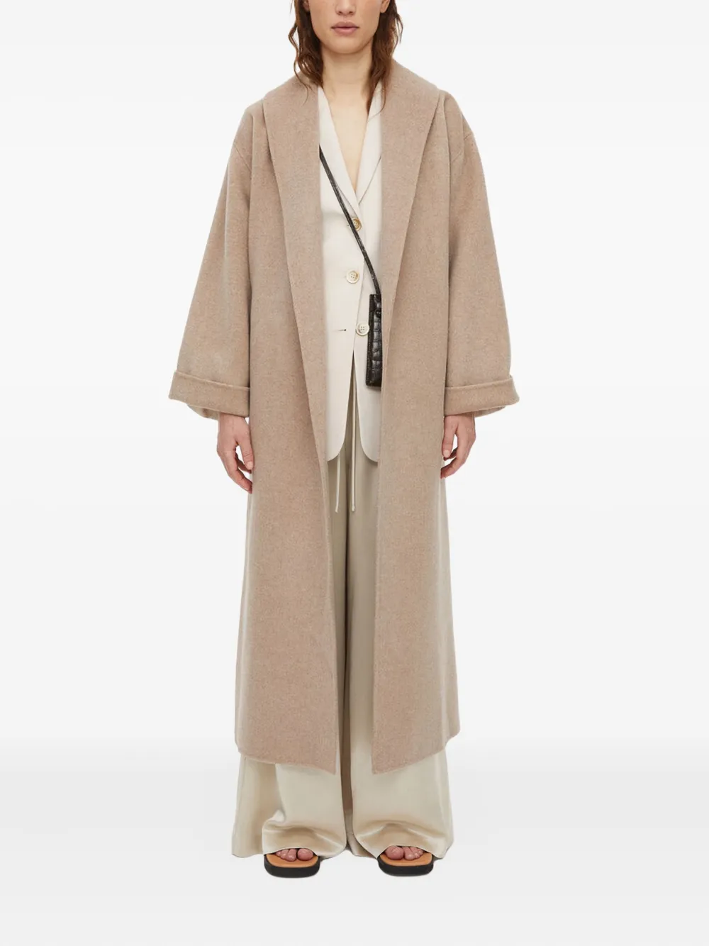 By Malene Birger Trullem Wool Coat In Brown