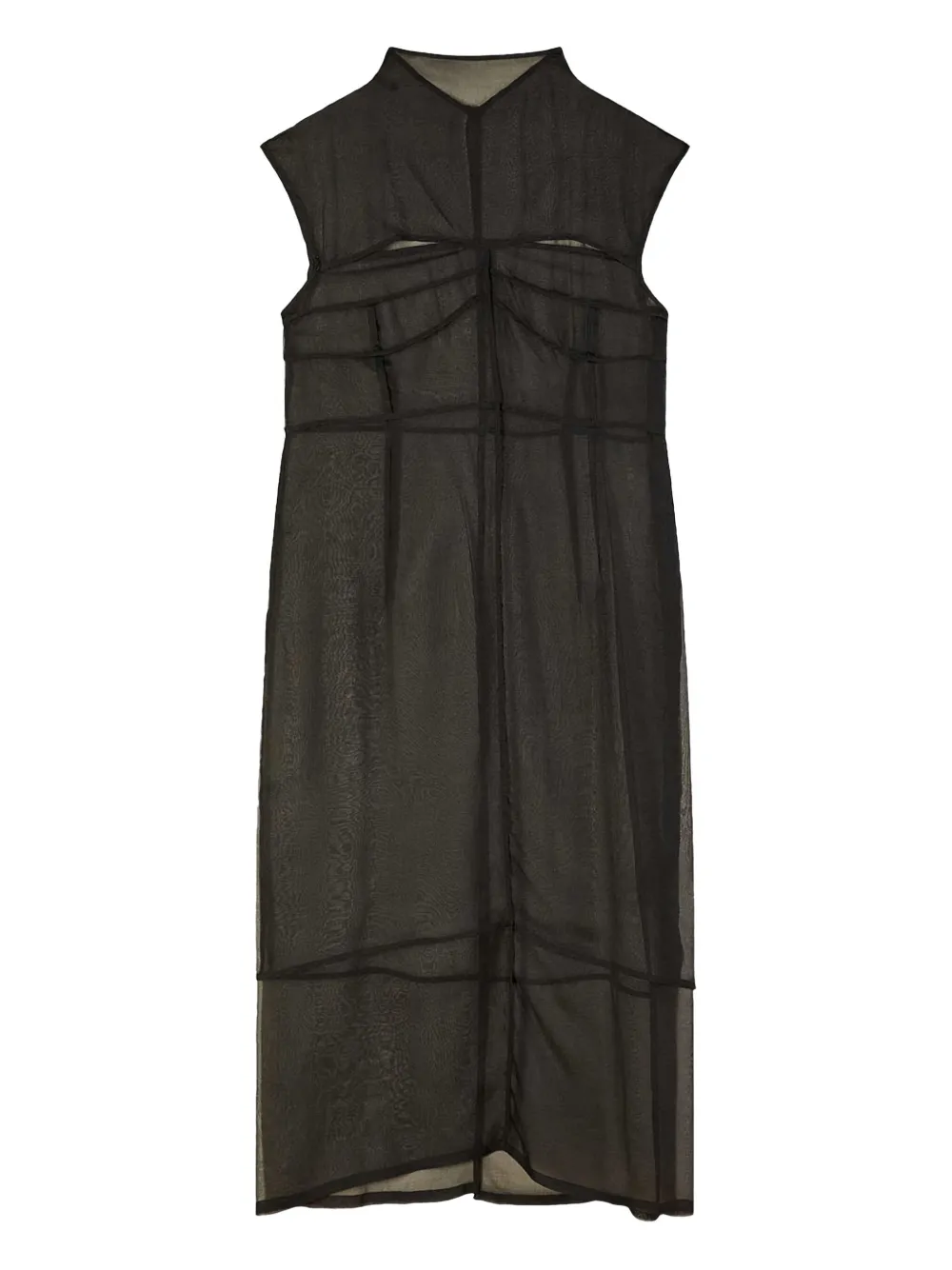 Patrizia Pepe Silk Midi Dress In Brown