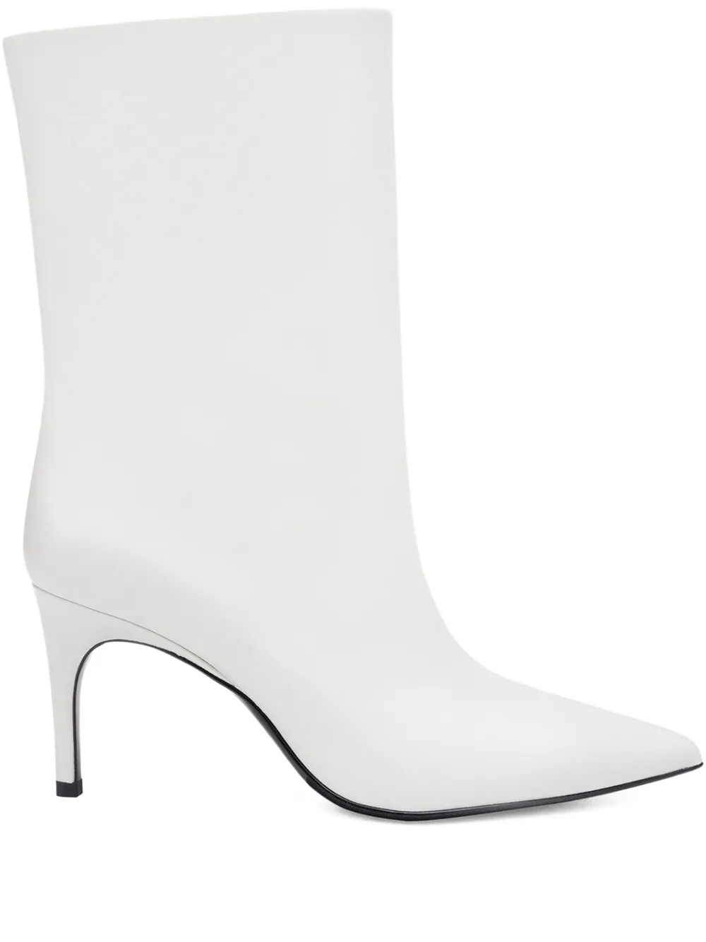 Potamy 90mm Leather Ankle Boots In White
