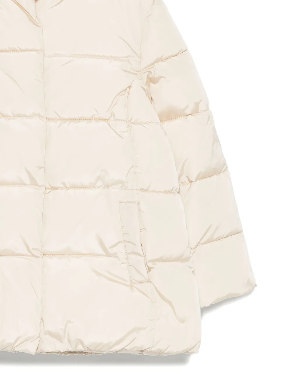 Lalalù Hooded Quilted Coat In Multi