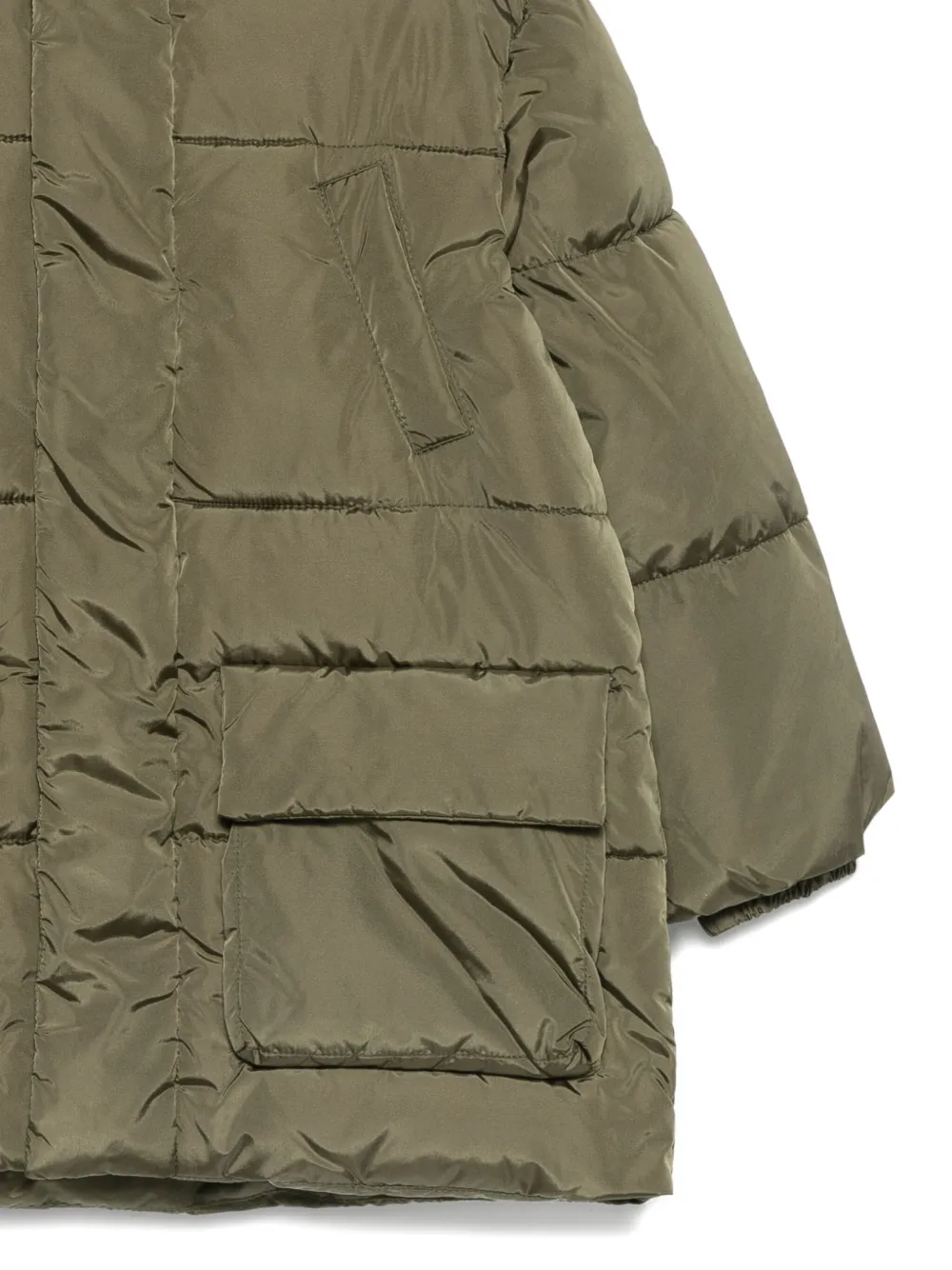 Lalalù Hooded Padded Jacket In Green