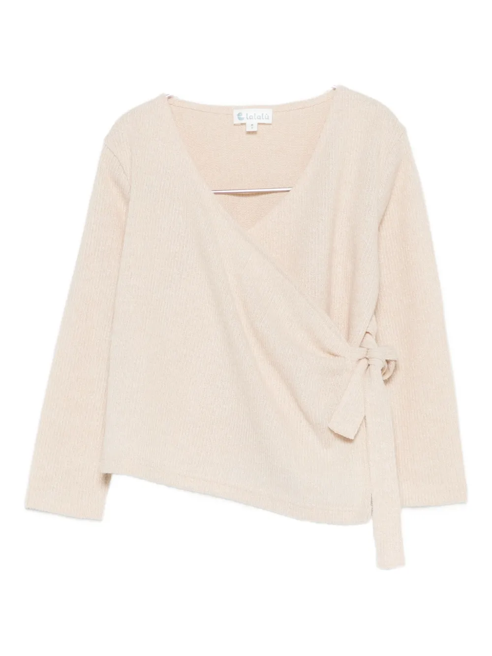 Lalalù Side-tie Sweater In Gold
