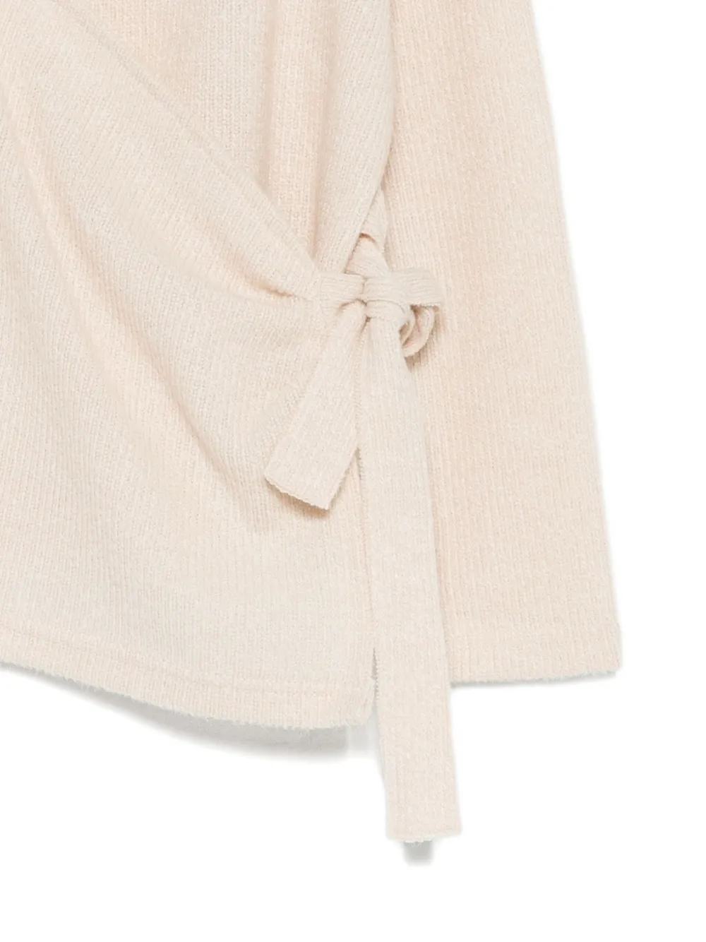 Lalalù Side-tie Sweater In Gold