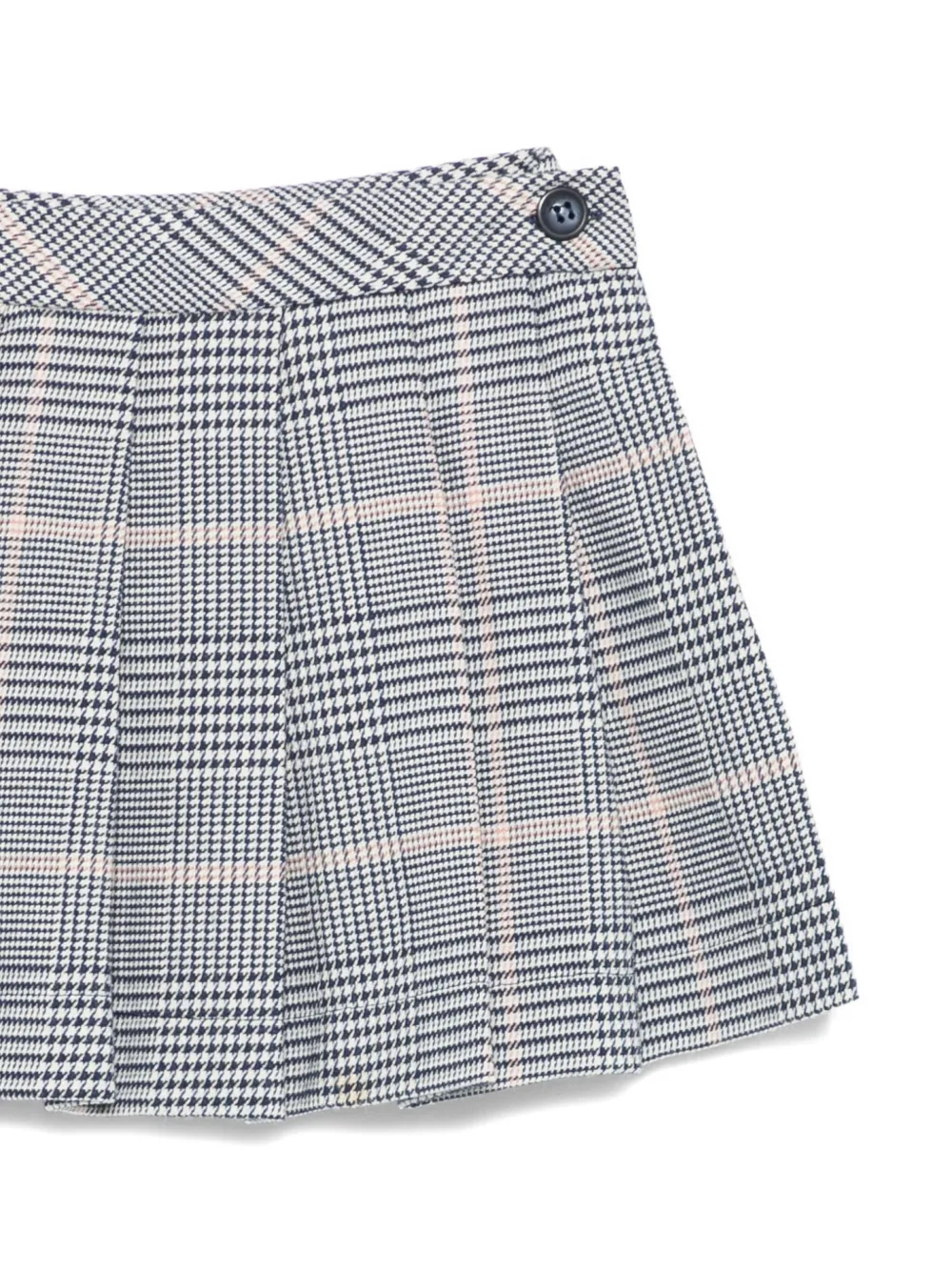 Lalalù Pleated Check Skirt In Gray