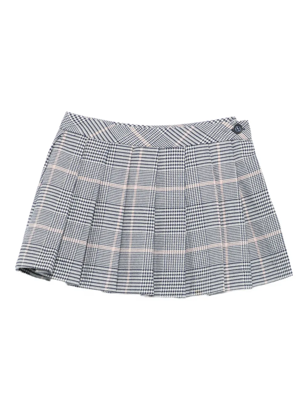 LALALU falda con pliegues y motivo de cuadros | azul | Image 1