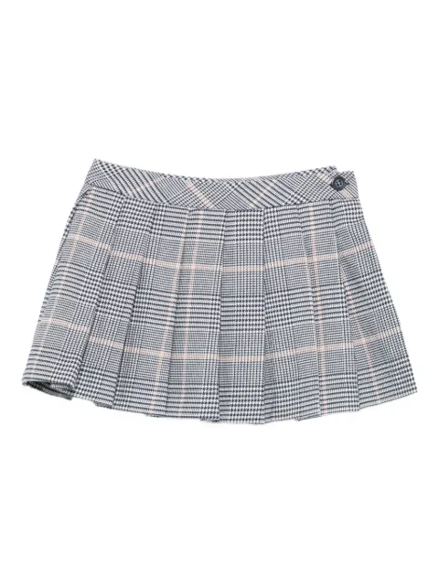 LALALU pleated check skirt