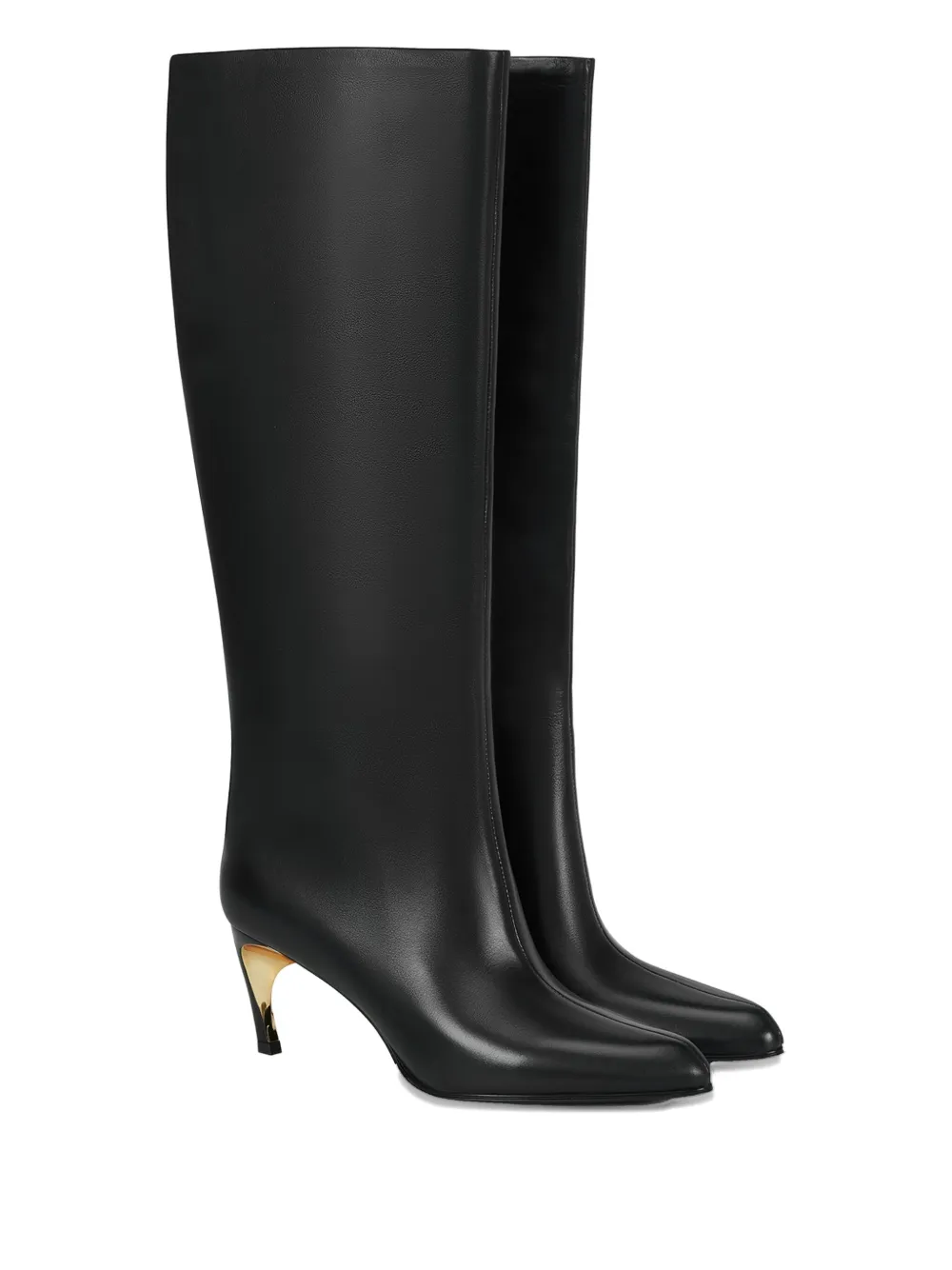 POTAMY Leren laarzen Zwart