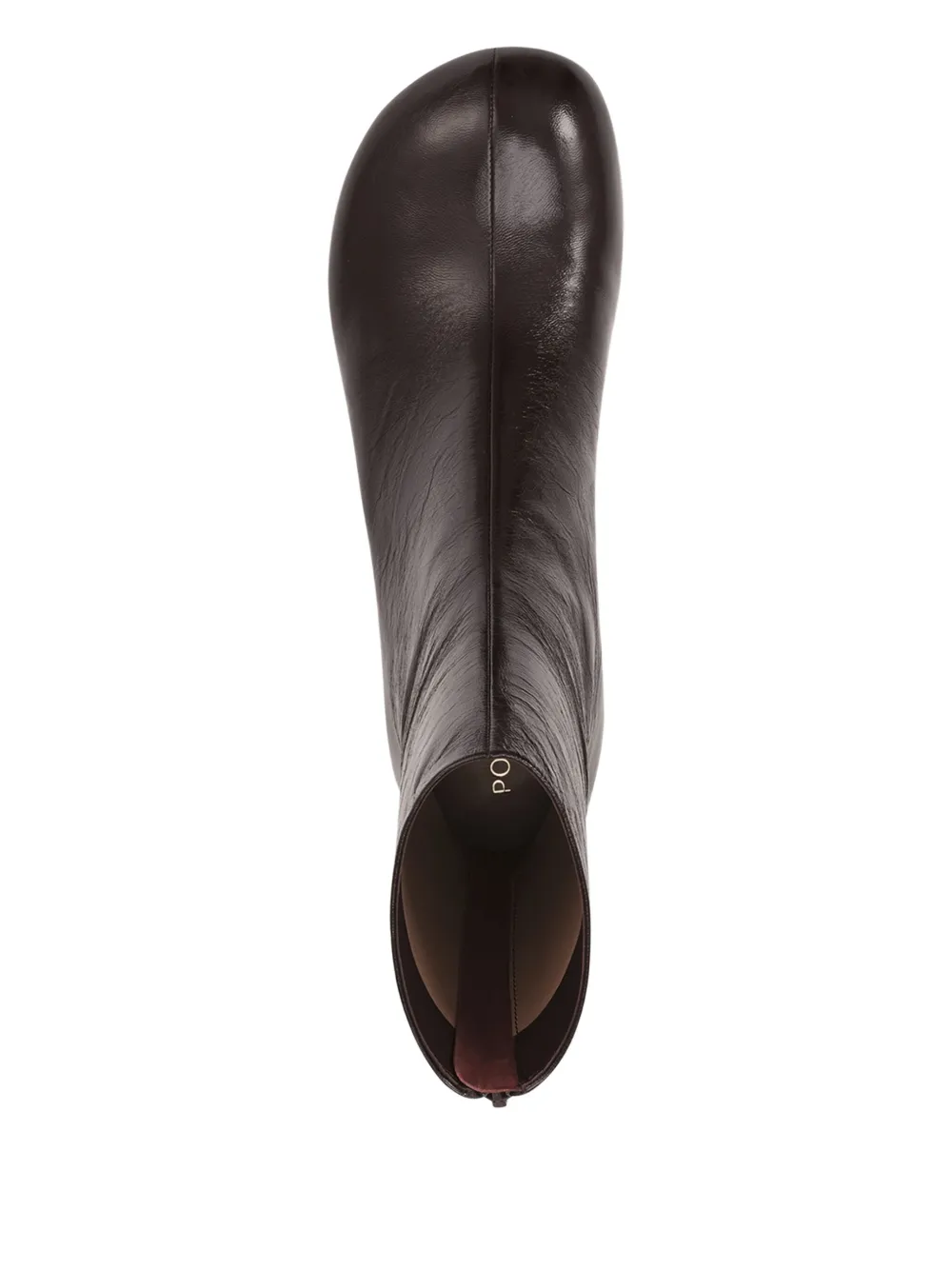 Potamy 65mm Leather Ankle Boots In Brown