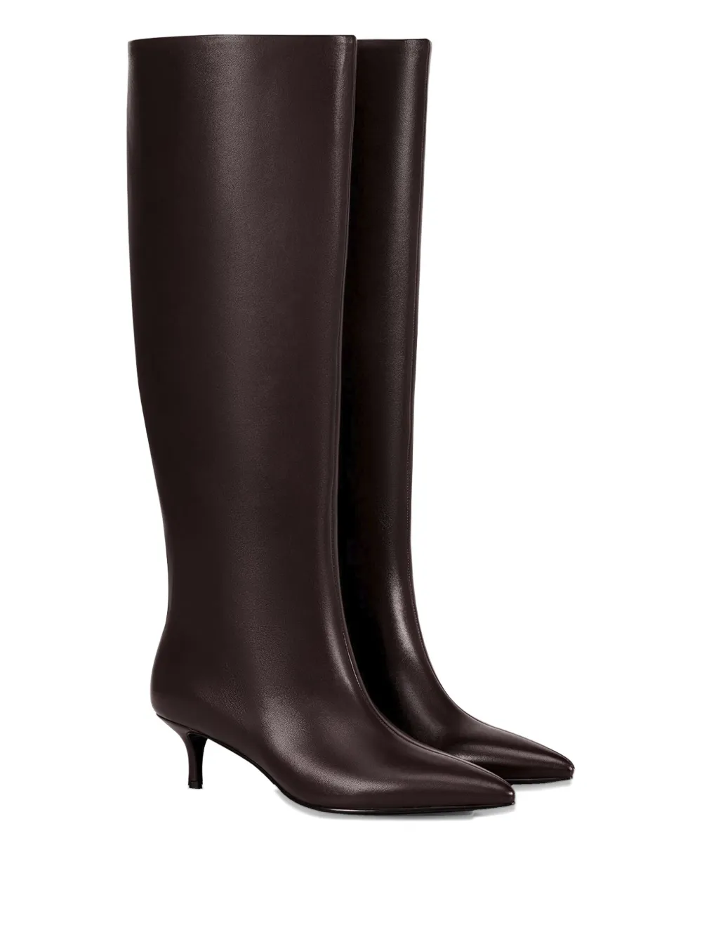 Potamy Leather Knee-high Boots In Brown