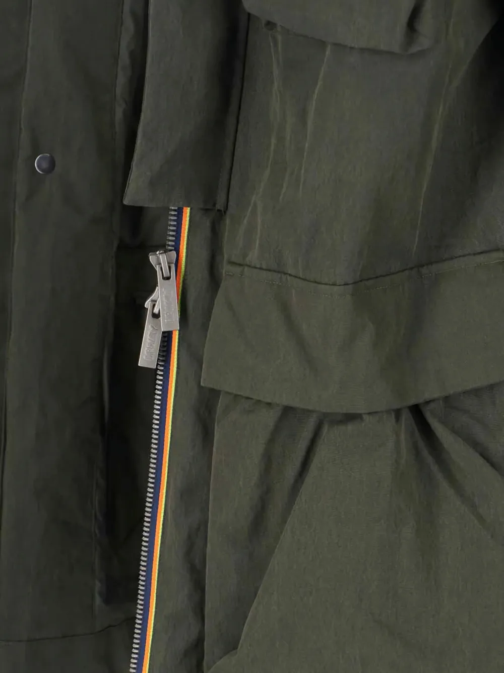 K-Way Jack met capuchon en zak Groen