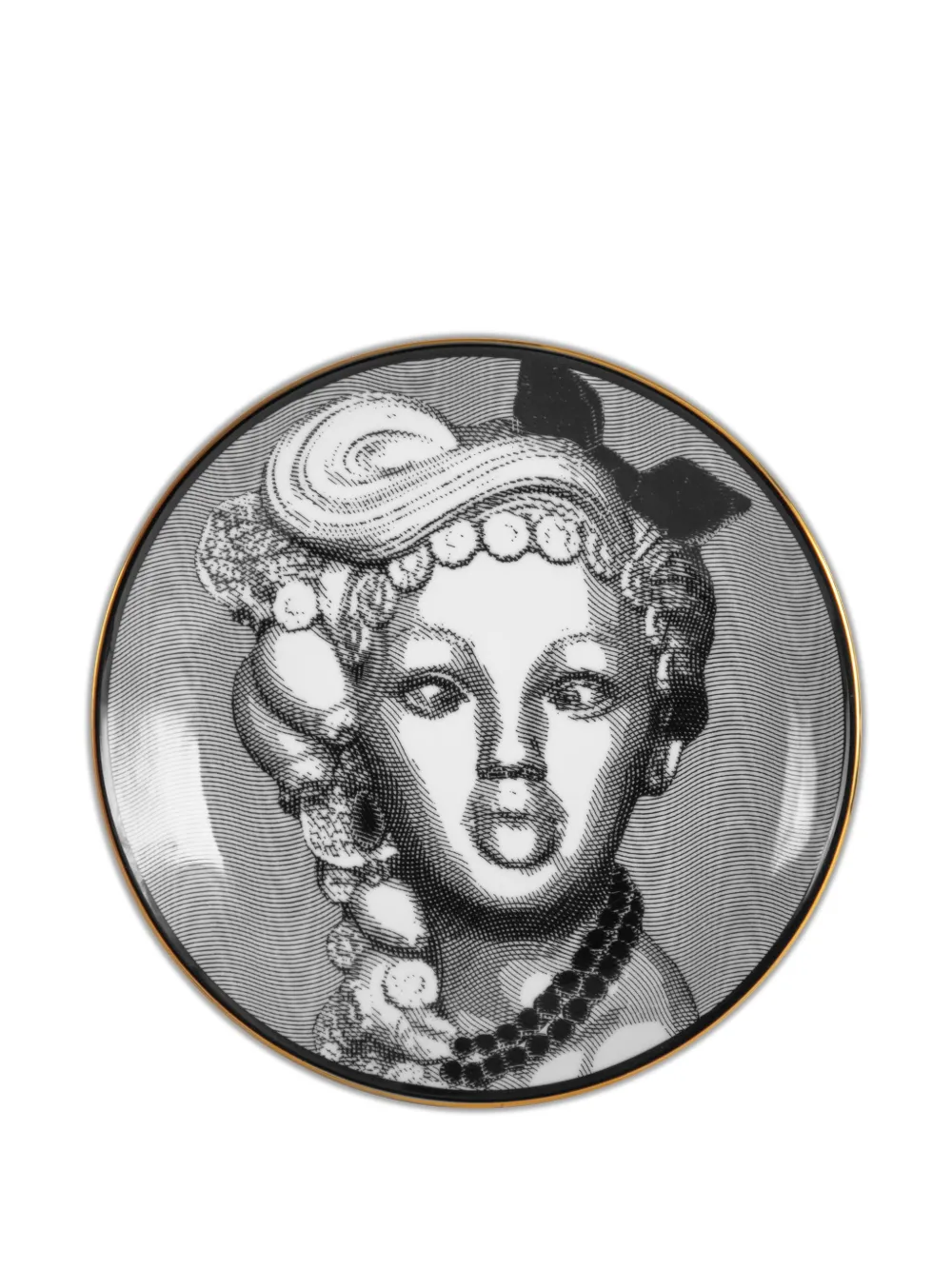 BACI MILANO L'Irriverente decorative plate | Black | Image 1