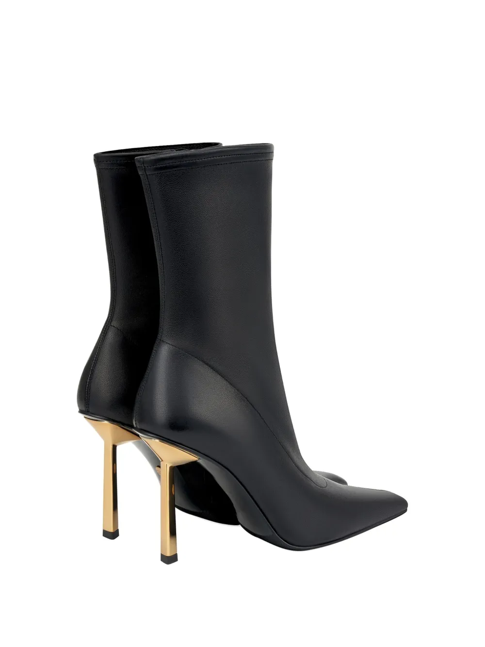 Potamy Leather Ankle Boots In Black