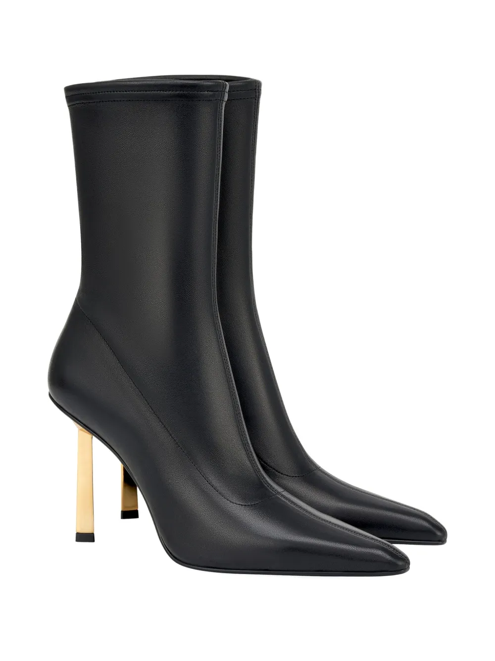 Potamy Leather Ankle Boots In Black