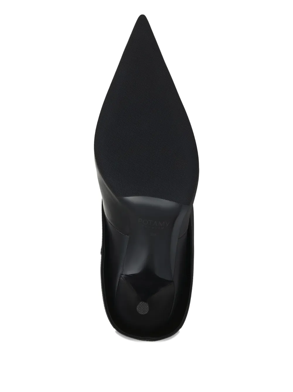 Potamy Leather Knee-high Boots In Black