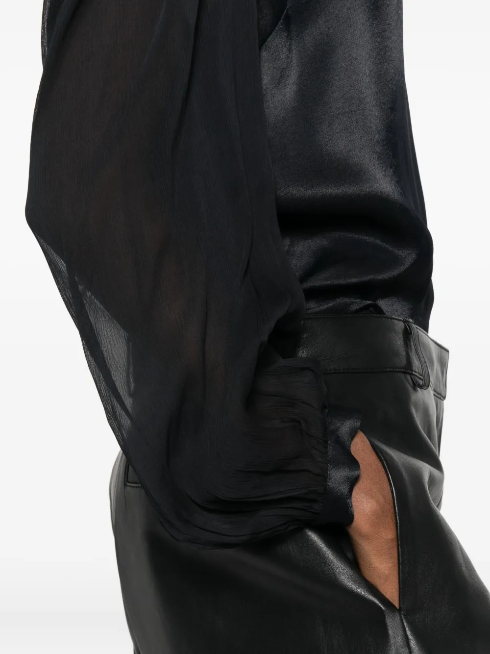 Twinset Lace-detail Blouse In Black