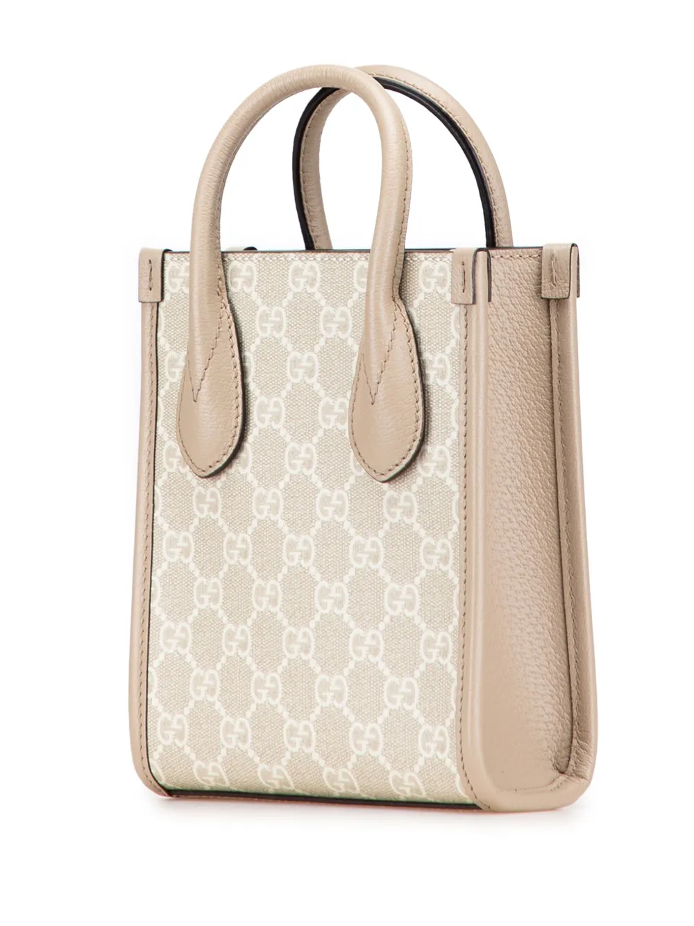 Pre-owned Gucci 2016-2025 Mini Gg Supreme Interlocking G Satchel In Brown