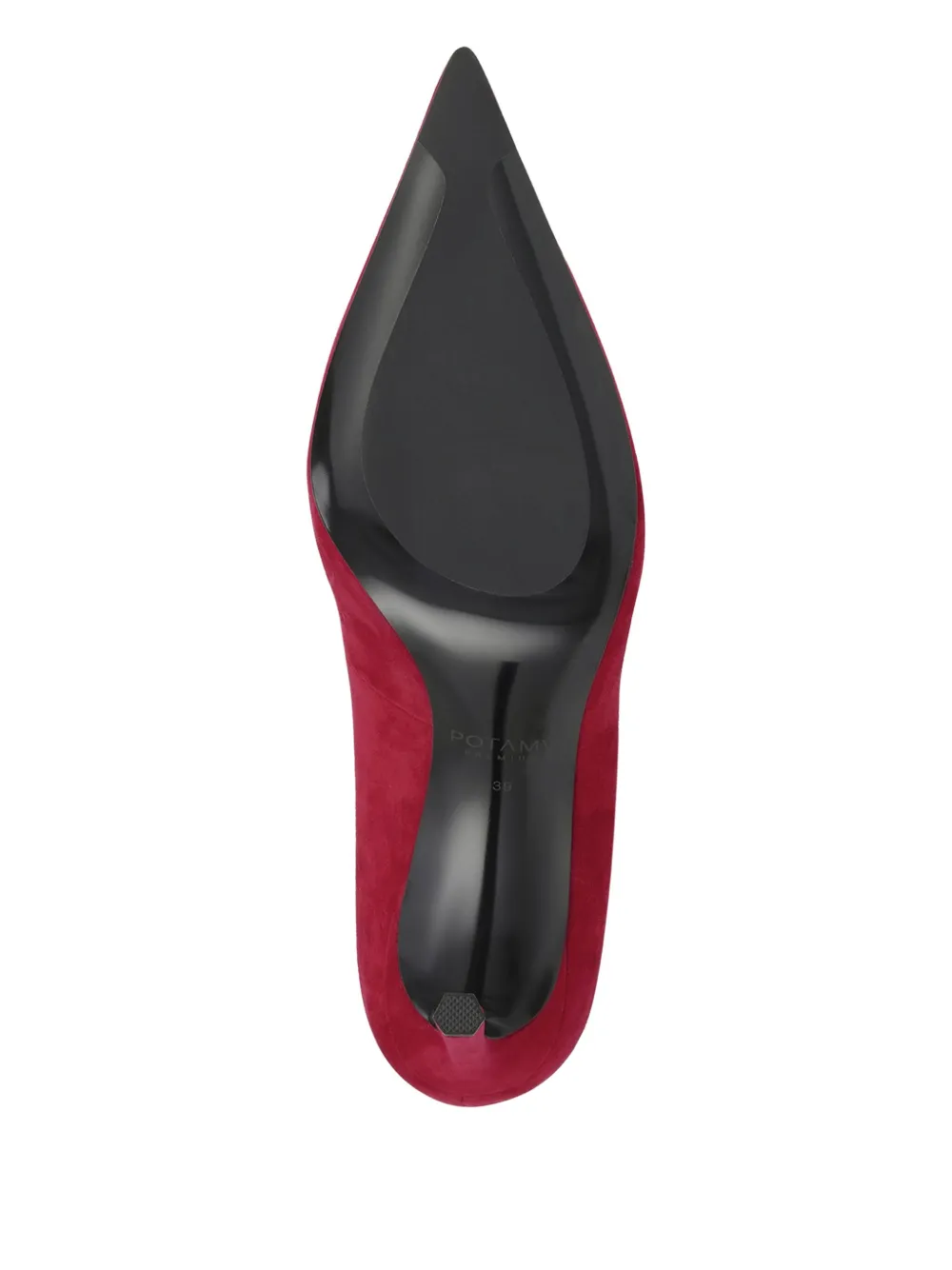 Potamy 100mm Suede Heeled Pumps In Red