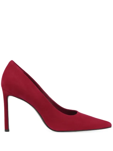 POTAMY 100mm suede heeled pumps