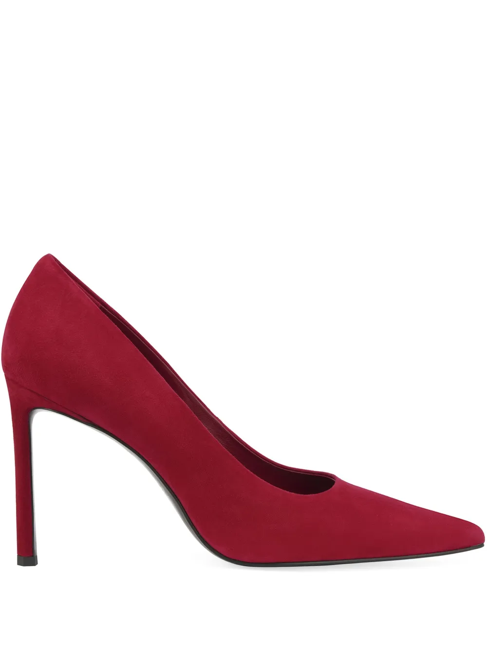 Potamy 100mm Suede Heeled Pumps In Red
