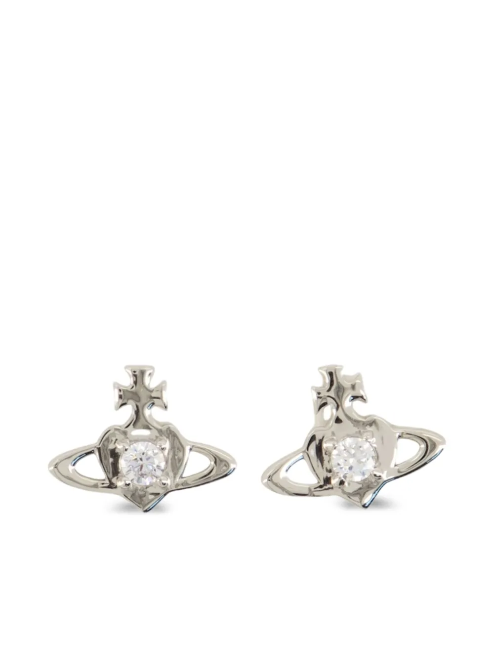 Vivienne Westwood Noella orb stud earrings - Argento