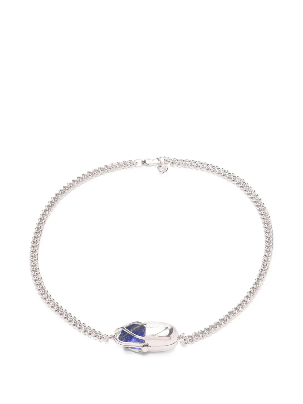 Capsule Eleven Capsule Crystal lapis lazuli necklace - Argento