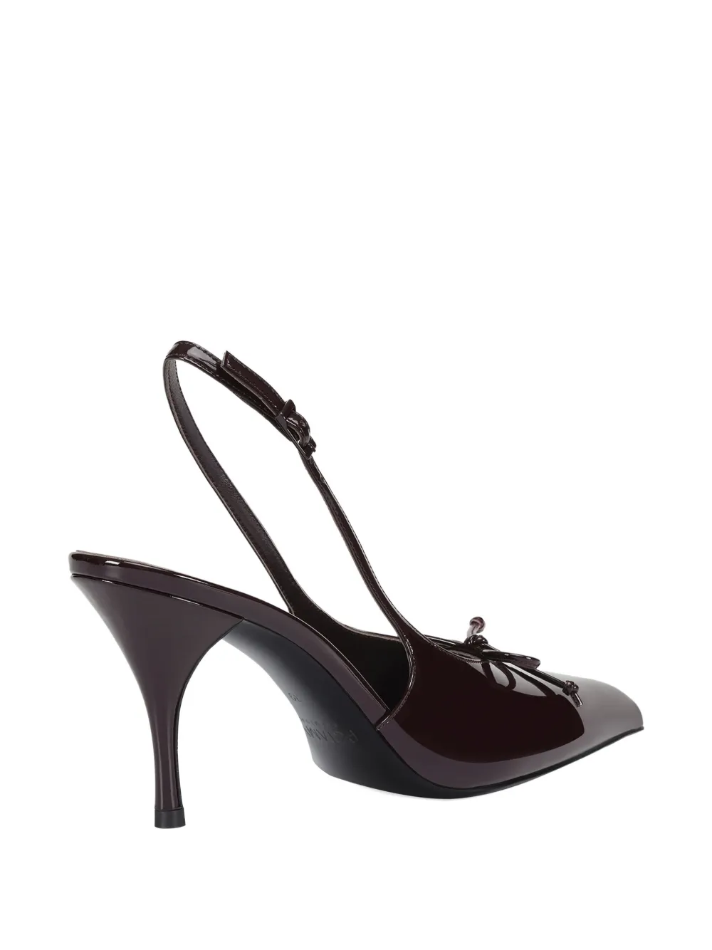 Potamy 75mm Leather Heeled Pumps In Black