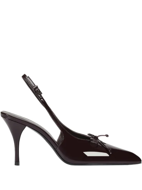 POTAMY 75mm leather heeled pumps