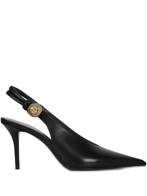POTAMY 100mm leather heeled pumps