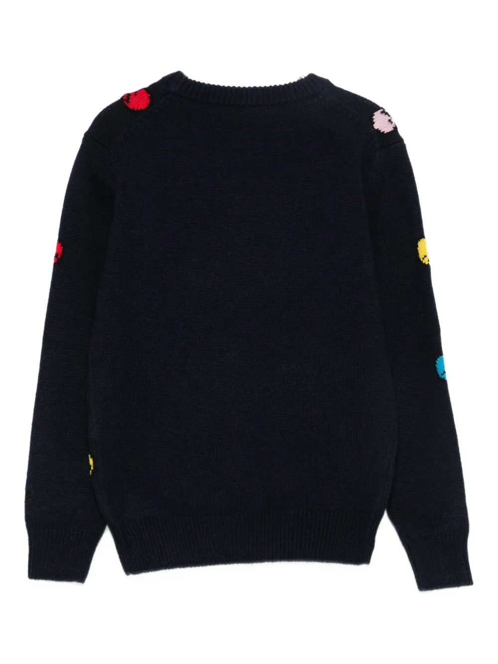 Mc2 Saint Barth Intarsia-knit Sweater In Black
