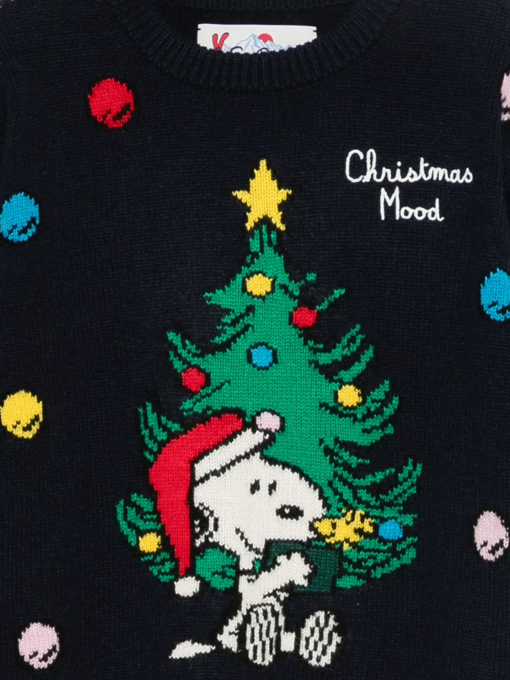 Mc2 Saint Barth Intarsia-knit Sweater In Black