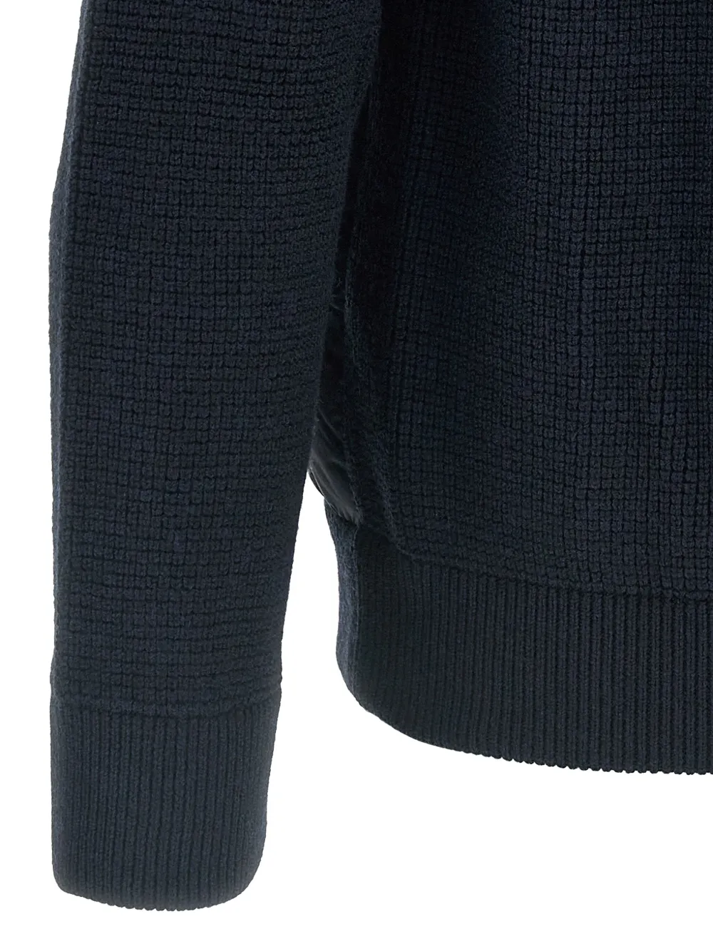 Herno Gewatteerd gebreid donsjack Blauw