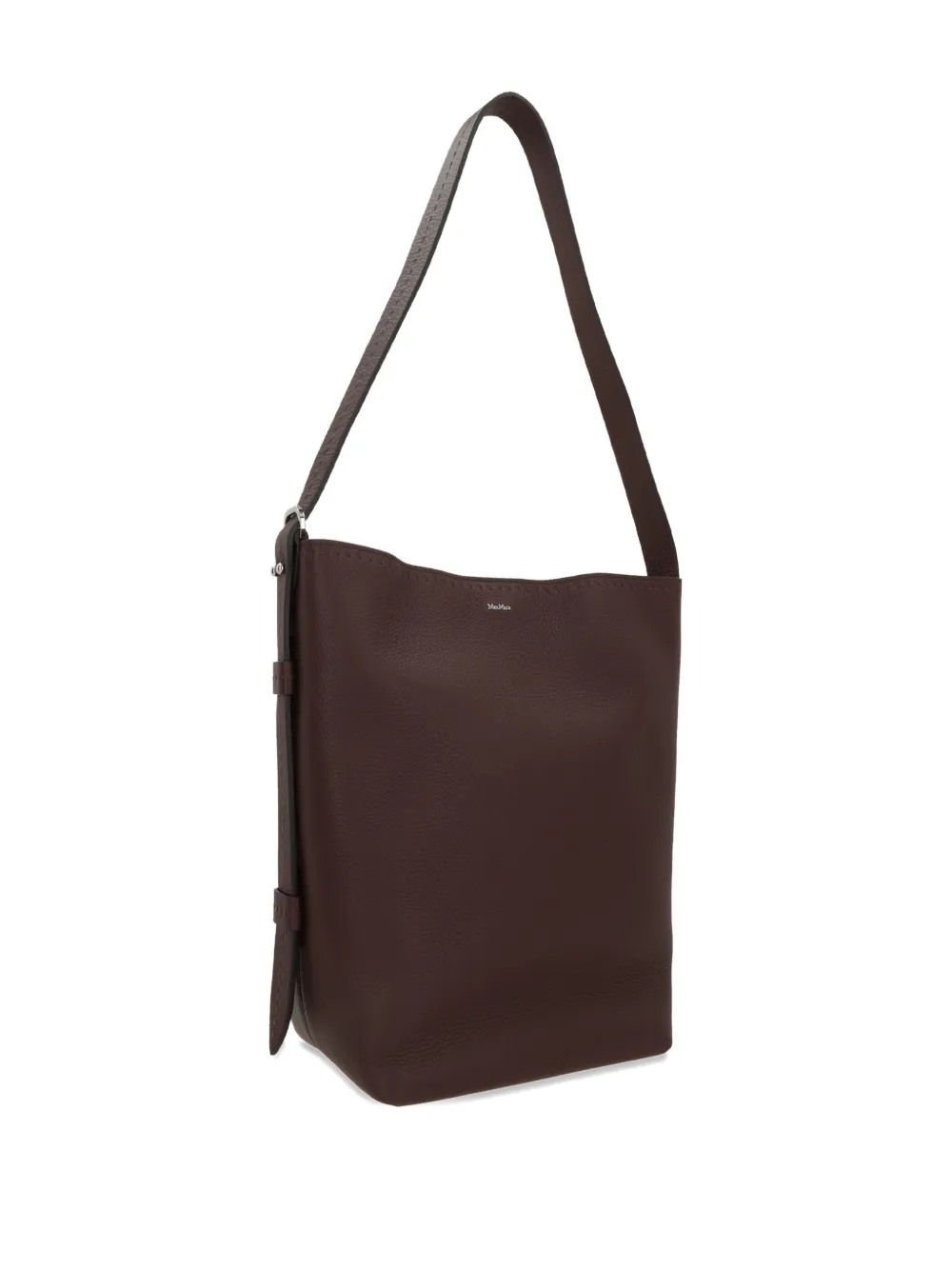 Max Mara Medium Archetipo Leather Tote Bag In Brown