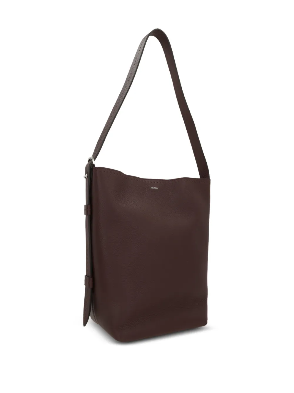 Max Mara Archetipo medium leren shopper Paars