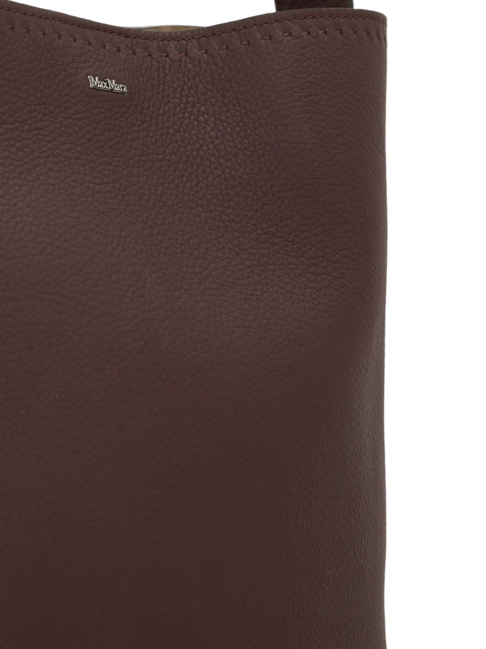 Max Mara Archetipo medium leren shopper Paars