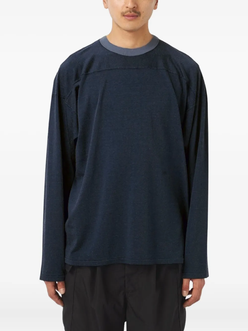 Nanamica long-sleeve T-shirt - Blauw