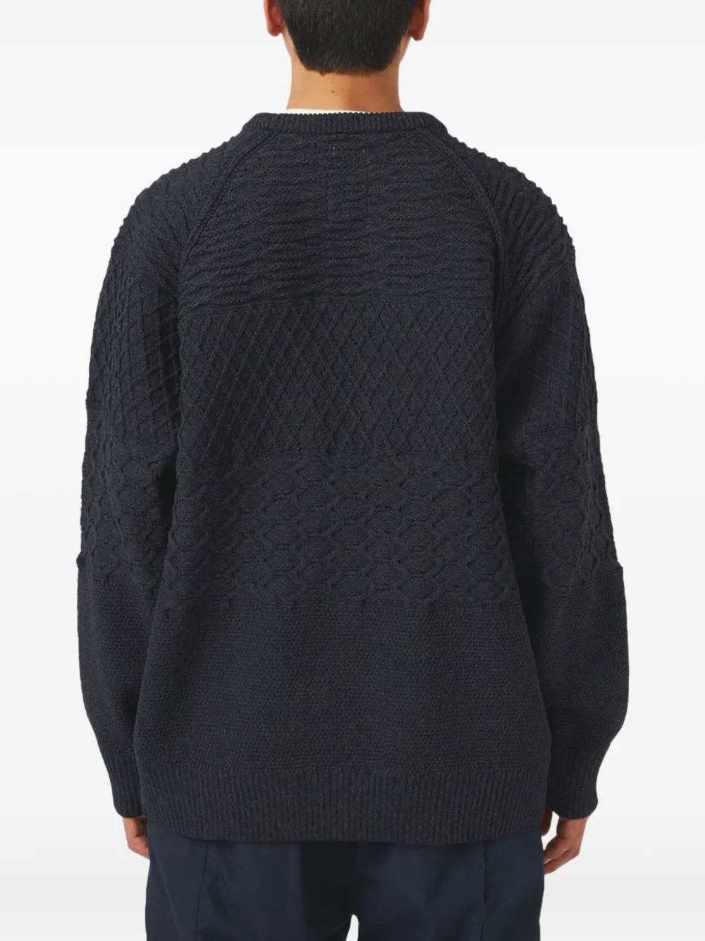 Nanamica Textured Crew-neck Sweater In Black