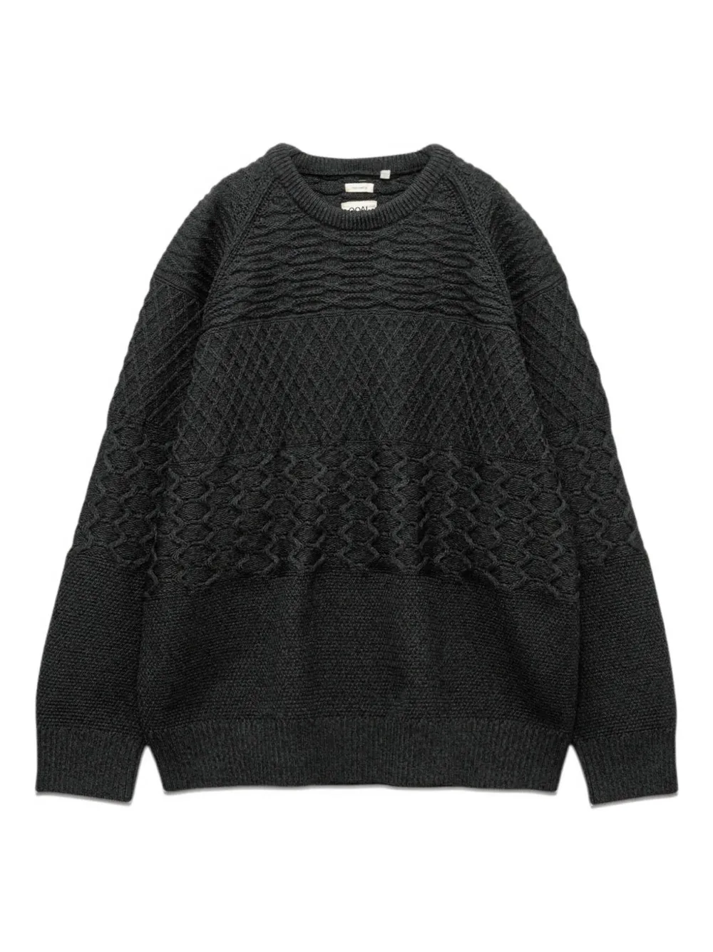 Nanamica Textured Crew-neck Sweater In Black
