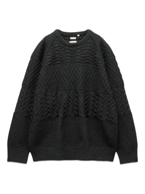 Nanamica sudadera texturizado con cuello redondo