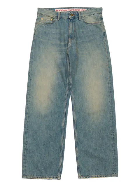 Stockholm Surfboard Club embroidered jeans
